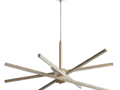 Modern Sputnik Chandelier Ceiling Low-poly 3D model