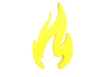 Fire Symbol v3 006 Low-poly 3D model