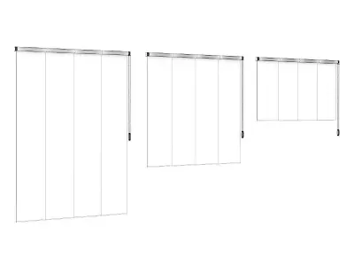 Striped Yellow Blinds 3D model