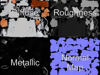 Friendly Animated Doctor D Character Model with Stethoscope a... Low-poly 3D model