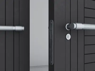 Aluminium door 303 3D model