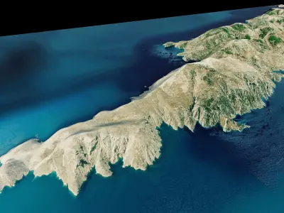 Hydra Island full 3d model terrain 3D model