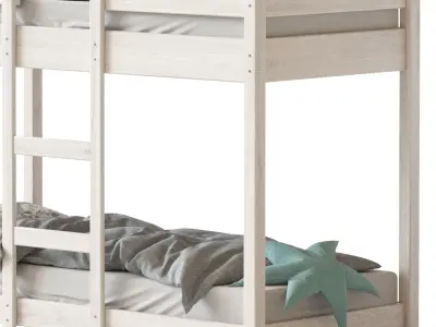 Sofie Bunk Bed House Cabin in White 3D model