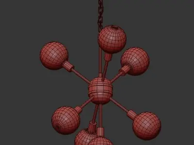 ILLUMINATED BURST CHANDELIER 3D model