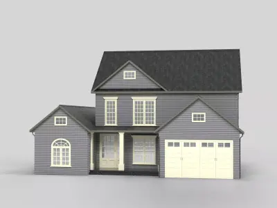 British House Design 06T2 Low-poly 3D model