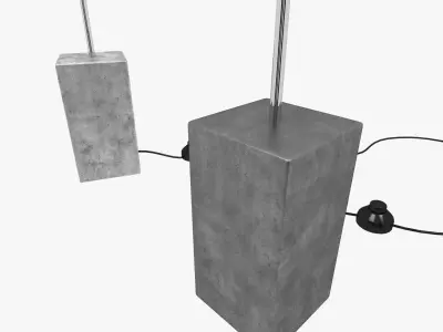 David Weeks Cement Standing lamp 3D model