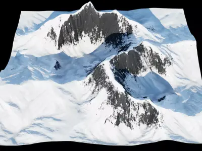 Snow Mountain 02 3D model