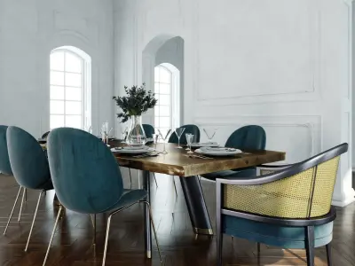 Furniture TableDining 001 3D model