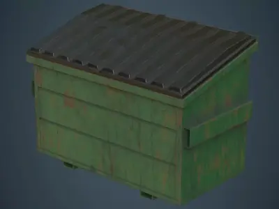 Dumpster 3B Low-poly 3D model
