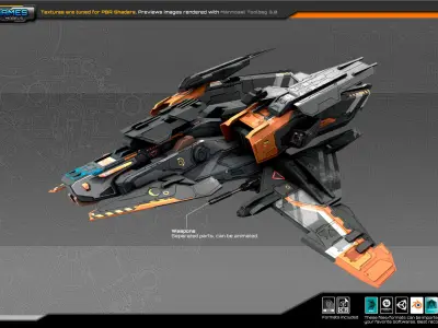 SF Bomber RX4 Low-poly 3D model