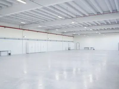 Industrial Hangar Hall Interior 6b  Low-poly 3D model