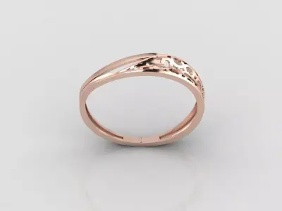 Women Ring Fancy Ring Plain light weight STL 3DM Printable 3D print model 21