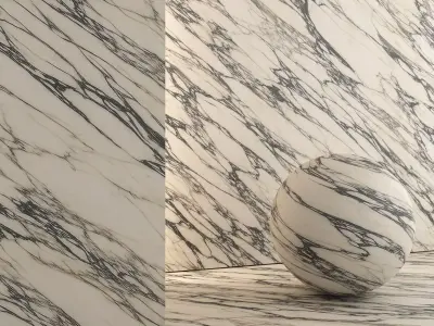 Marble Material and Porcelain Stoneware Tiles - Set 11 Texture