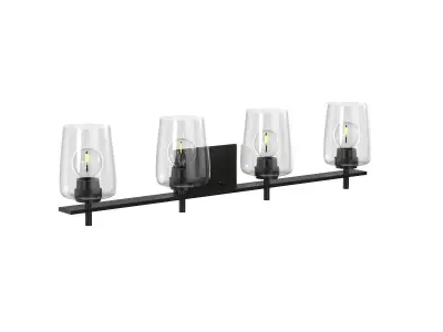 Calais Collection Four-Light New Traditional Matte Black 3D model