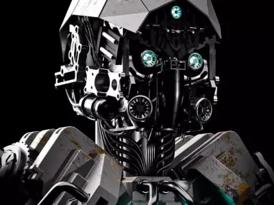 SCIFI ROBOT - HUMANOID CONCEPT Low-poly 3D model