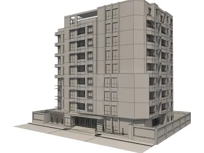 Apartment building 17 3D model