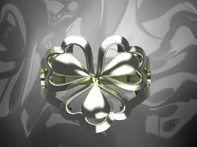 Plain Light Women Ring 3D print model