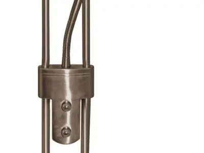 Antique Brass Hannum 183cm Uplighter Floor Lamp Free 3D model