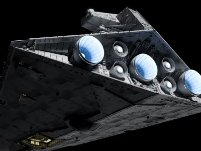 Imperial II-Class Star Destroyer Kitbash Blender UE5 - Star Wars 3D model
