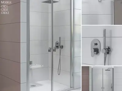 Shower doors Ravak Chrome 3D model