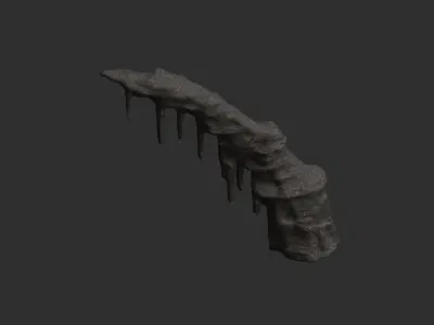 Cave Rock K - Base Low-poly 3D model