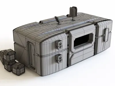 Sci fi Colony Module for tabletop scenery 3D print model