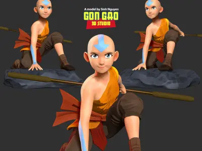 Aang - Avatar Fanart 3D print model