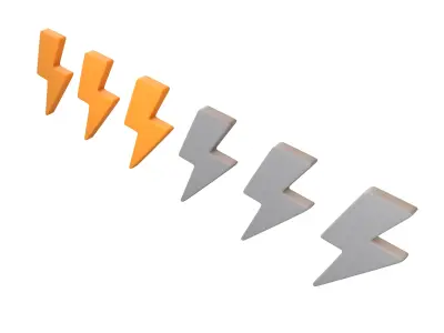 Lightning Ranking Symbol V1 004 Low-poly 3D model