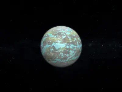 Alien Planet 09 Low-poly 3D model
