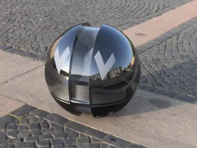 Sphere for possible future Transportation Low-poly 3D model