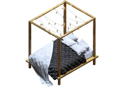 Master Bed 3D model