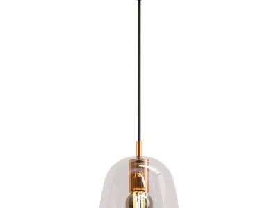 Lumion-Joseph glass pendant light - rose gold 3D model