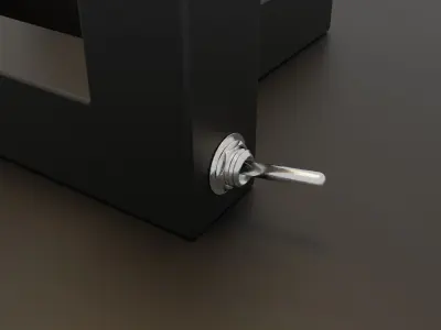 Modern Bedside Lamp on Minimal Table Free 3D model