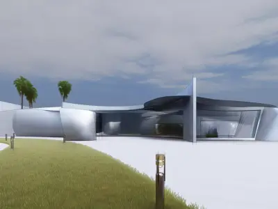 Metaverse House Design Modern House Design Low-poly 3D model