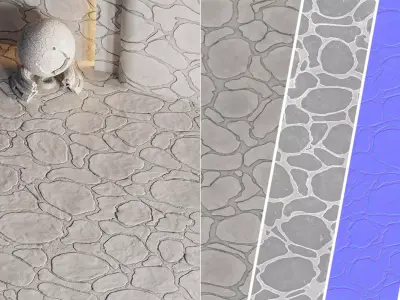 H94 Stone Field - PBR - 4K - Seamless Texture