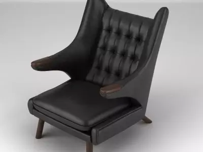 Hans J Wegner Papa Bear Chair 3D model