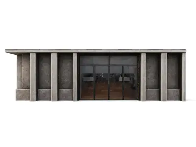 Tenement Building Ground Floor Low-poly 3D model