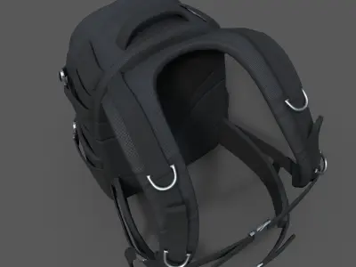 Backpack Camping Generic military human bag storqge baggage  Low-poly 3D model