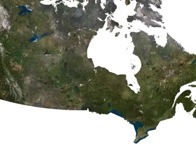 Canada Terrain 3D Map 3D model