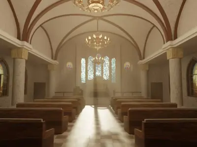 Church Set  Chapel of Soft Light 3D model