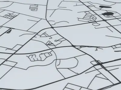 Sanya Road Network and Streets 3D model