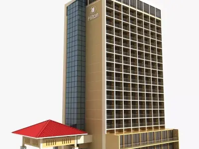 Hotel Building 3D model