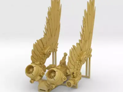 Space Knights V7 Imperial Eagle Winged Jetpack 3D print model