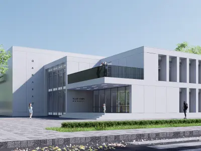 art building gallery Low-poly 3D model