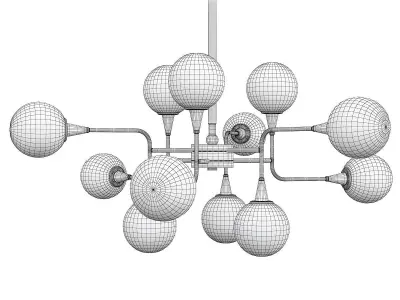 Bronzetto COSMO L CHANDELIER Low-poly 3D model
