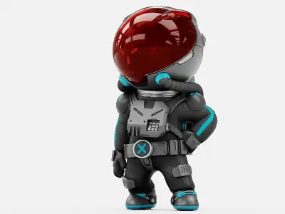 TOON  ASTRONAUT S-590  RIGGED 3D model