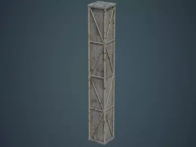 Pillar 1B Low-poly 3D model