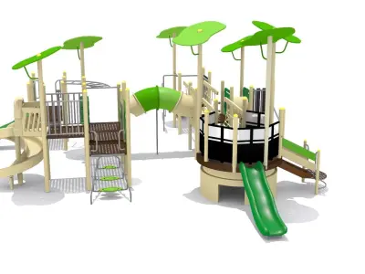 Garden Playground Low-poly 3D model