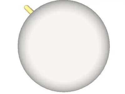 globe gold standard lamp Low-poly 3D model