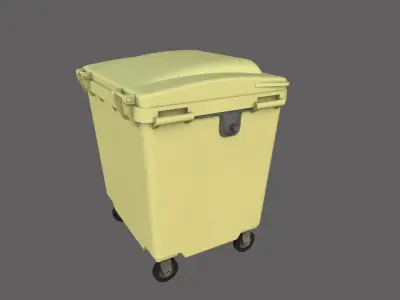 trash container Low-poly 3D model order